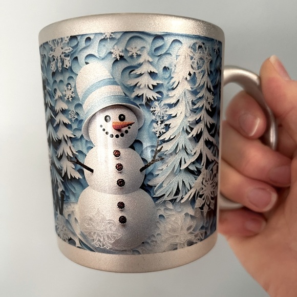 Silver Snowman Let it Snow Cup 11oz - Picture 3 of 5